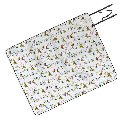 Emanuela Carratoni The Birds Garden Picnic Blanket