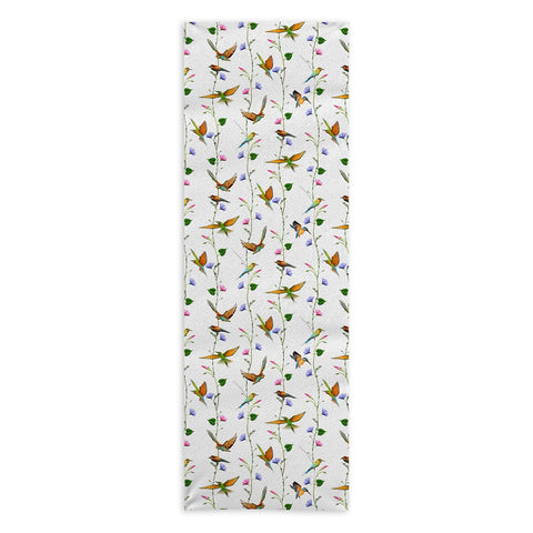 Emanuela Carratoni The Birds Garden Yoga Towel