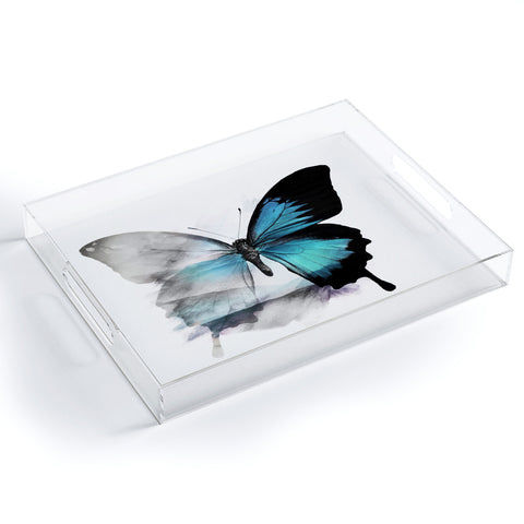 Emanuela Carratoni The Blue Butterfly Acrylic Tray