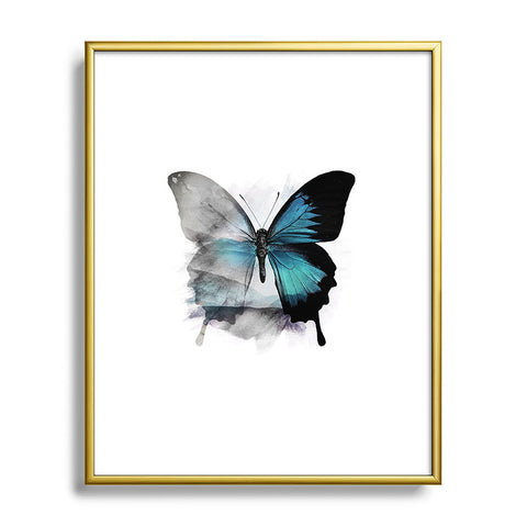 Emanuela Carratoni The Blue Butterfly Metal Framed Art Print