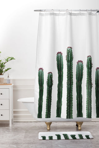Emanuela Carratoni The Cactus Mood Shower Curtain And Mat