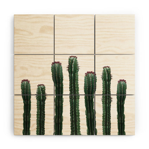 Emanuela Carratoni The Cactus Mood Wood Wall Mural