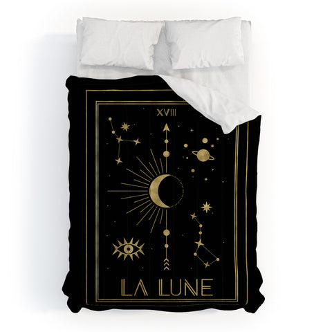 Emanuela Carratoni The Moon or La Lune Gold Editi Comforter
