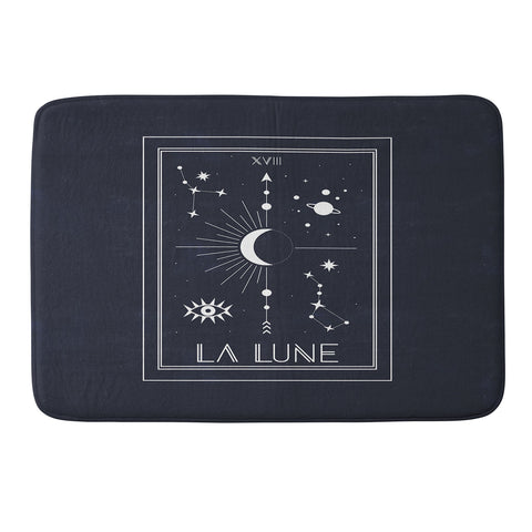 Emanuela Carratoni The Moon or La Lune Tarot Memory Foam Bath Mat