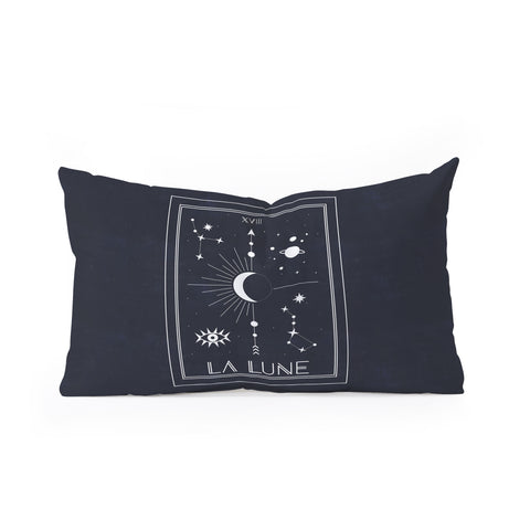 Emanuela Carratoni The Moon or La Lune Tarot Oblong Throw Pillow