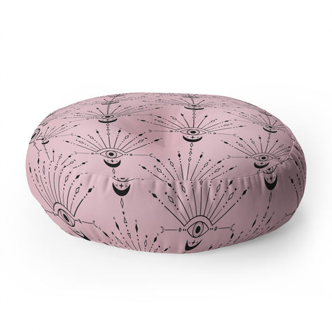 Emanuela Carratoni The Peacock Eye Floor Pillow Round
