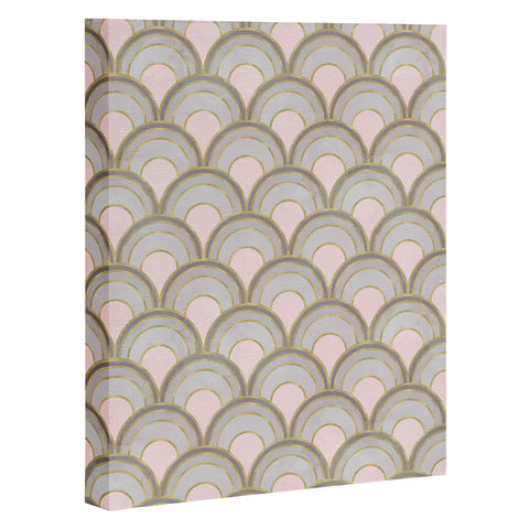 Emanuela Carratoni The Peacock Theme in Pink Art Canvas