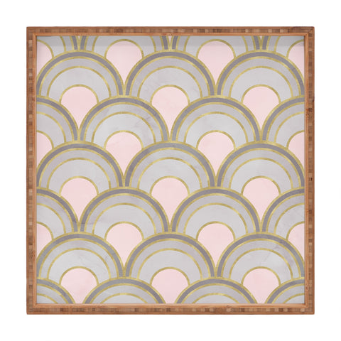 Emanuela Carratoni The Peacock Theme in Pink Square Tray