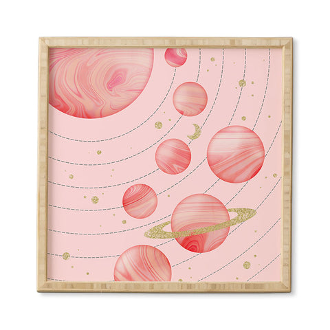 Emanuela Carratoni The Pink Solar System Framed Wall Art