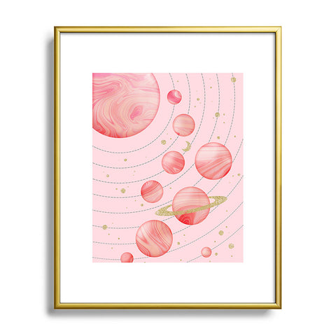 Emanuela Carratoni The Pink Solar System Metal Framed Art Print