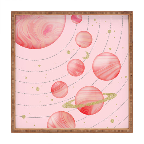Emanuela Carratoni The Pink Solar System Square Tray
