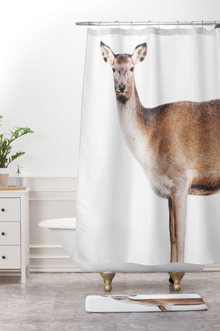 Emanuela Carratoni The Sweet Deer Shower Curtain And Mat
