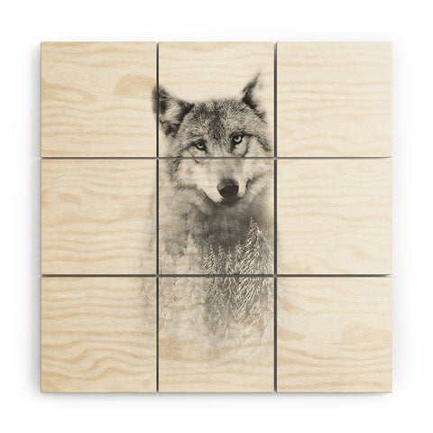 Emanuela Carratoni The Wolf and the Forest Wood Wall Mural