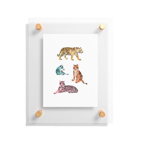 Emanuela Carratoni Tiger Art Theme Floating Acrylic Print