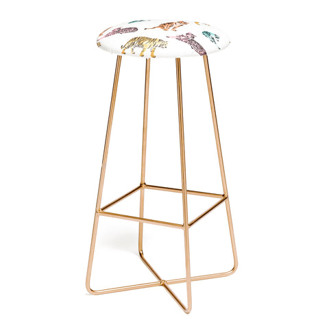 Emanuela Carratoni Tiger Art Theme Bar Stool
