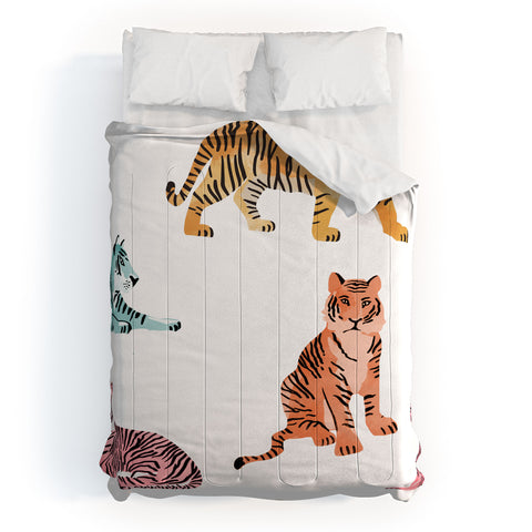 Emanuela Carratoni Tiger Art Theme Comforter
