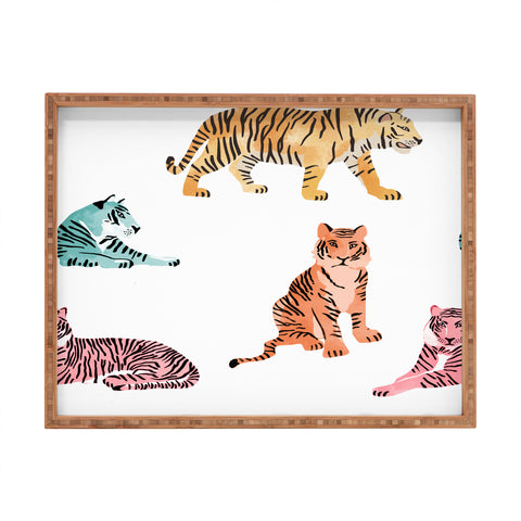 Emanuela Carratoni Tiger Art Theme Rectangular Tray