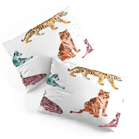 Emanuela Carratoni Tiger Art Theme Pillow Shams