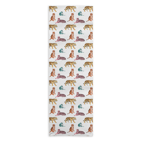 Emanuela Carratoni Tiger Art Theme Yoga Towel