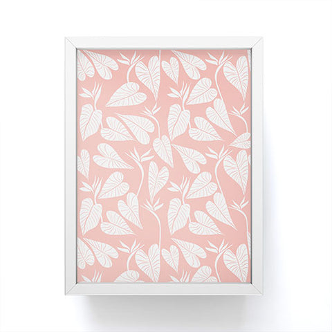 Emanuela Carratoni Tropical Leaves on Pink Framed Mini Art Print