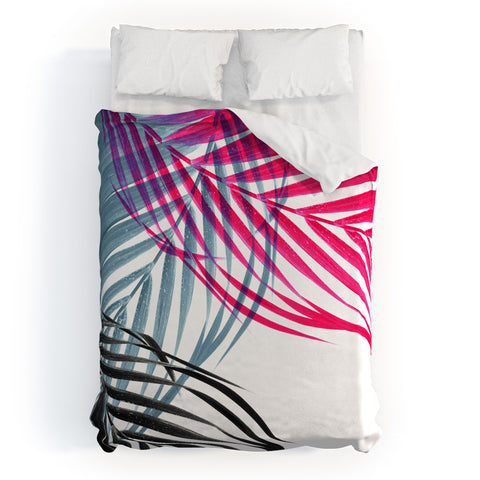 Emanuela Carratoni Trychromy Palms Duvet Cover