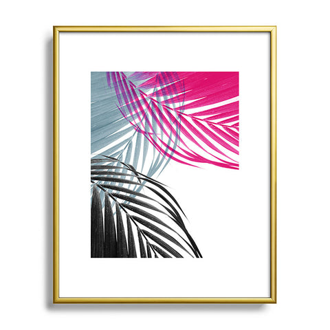 Emanuela Carratoni Trychromy Palms Metal Framed Art Print