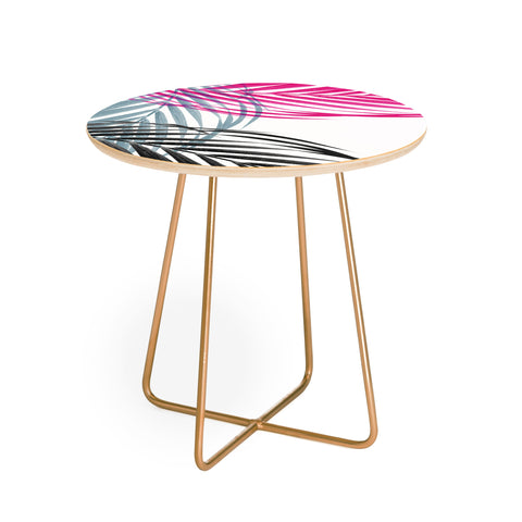 Emanuela Carratoni Trychromy Palms Round Side Table