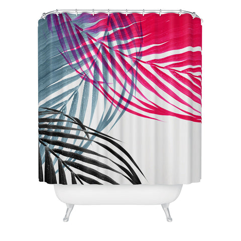 Emanuela Carratoni Trychromy Palms Shower Curtain