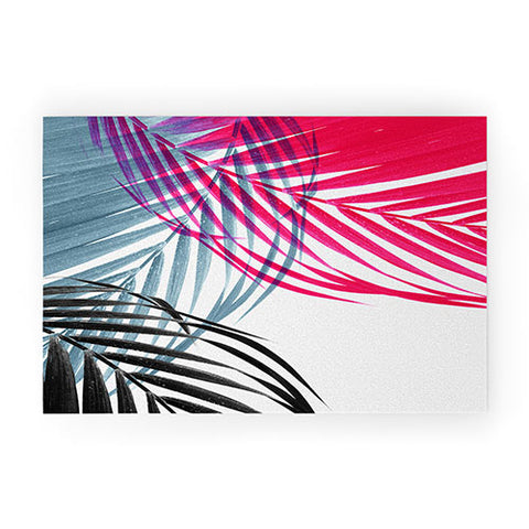 Emanuela Carratoni Trychromy Palms Welcome Mat