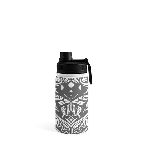 Emanuela Carratoni Ultimate Gray Damask Water Bottle