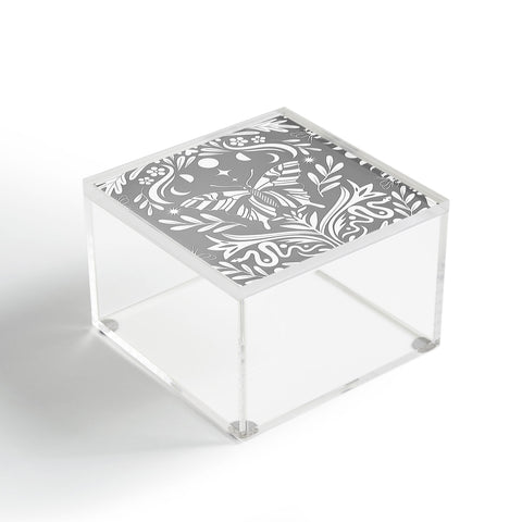 Emanuela Carratoni Ultimate Gray Damask Acrylic Box