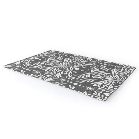 Emanuela Carratoni Ultimate Gray Damask Area Rug
