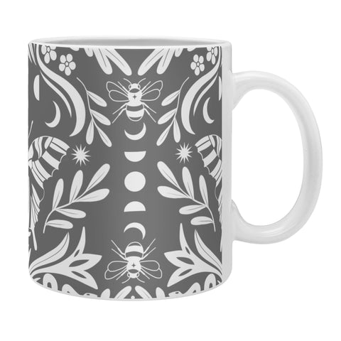 Emanuela Carratoni Ultimate Gray Damask Coffee Mug