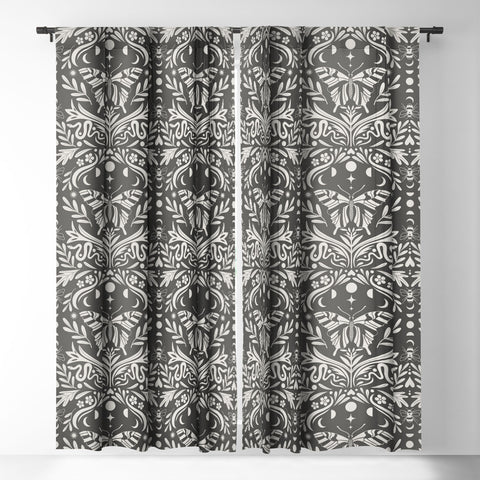 Emanuela Carratoni Ultimate Gray Damask Blackout Window Curtain
