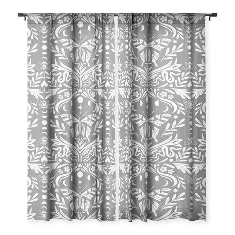 Emanuela Carratoni Ultimate Gray Damask Sheer Non Repeat