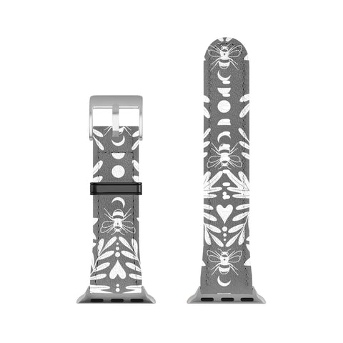 Emanuela Carratoni Ultimate Gray Damask Apple Watch Band