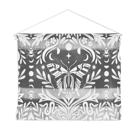 Emanuela Carratoni Ultimate Gray Damask Wall Hanging Landscape