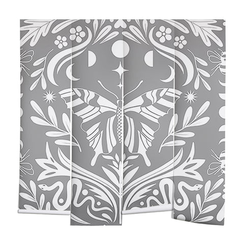 Emanuela Carratoni Ultimate Gray Damask Wall Mural