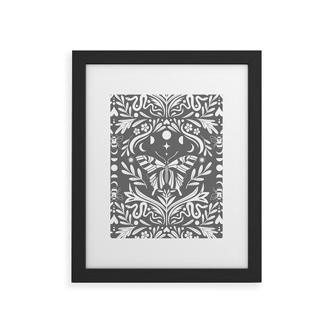 Emanuela Carratoni Ultimate Gray Damask Framed Art Print