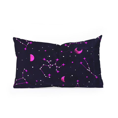 Emanuela Carratoni Ultraviolet Zodiac Oblong Throw Pillow