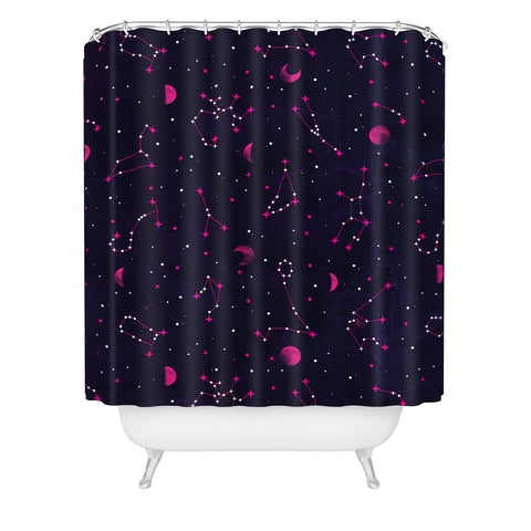 Emanuela Carratoni Ultraviolet Zodiac Shower Curtain