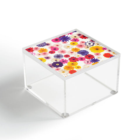 Emanuela Carratoni Very Peri Colorful Flowers Acrylic Box