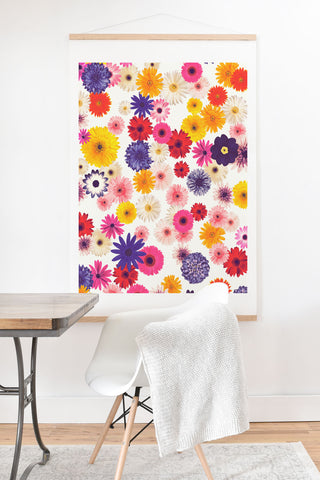 Emanuela Carratoni Very Peri Colorful Flowers Art Print And Hanger