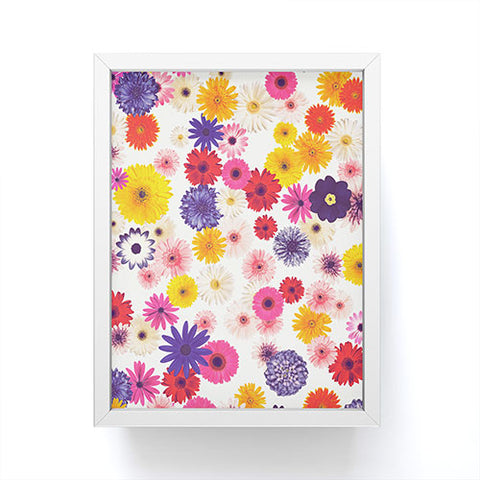 Emanuela Carratoni Very Peri Colorful Flowers Framed Mini Art Print