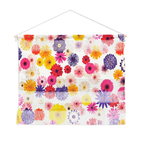 Emanuela Carratoni Very Peri Colorful Flowers Wall Hanging Landscape
