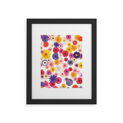 Emanuela Carratoni Very Peri Colorful Flowers Framed Art Print