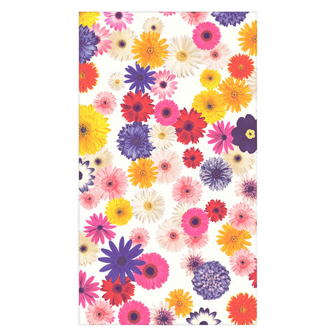 Emanuela Carratoni Very Peri Colorful Flowers Tablecloth