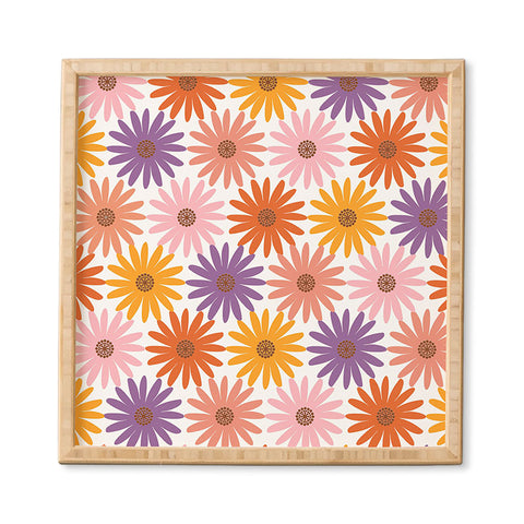 Emanuela Carratoni Very Peri Daisy Pattern Framed Wall Art