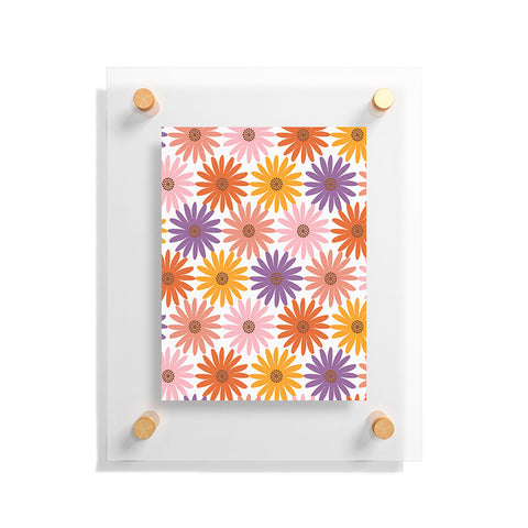 Emanuela Carratoni Very Peri Daisy Pattern Floating Acrylic Print