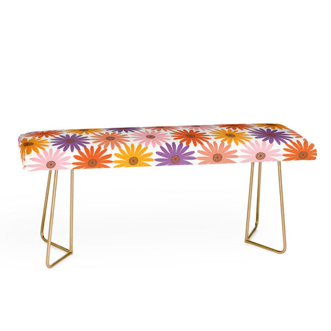 Emanuela Carratoni Very Peri Daisy Pattern Bench
